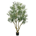 Artificial Olive Tree Large With Trunk, Indoor / Outdoor Decorative Plant For Living Room - Green