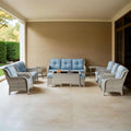 Comfortable 11 Piece Outdoor Furniture Set with Swivel Rockers