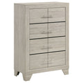 Trenton 4-drawer Bedroom Chest of Drawers Rustic Cream