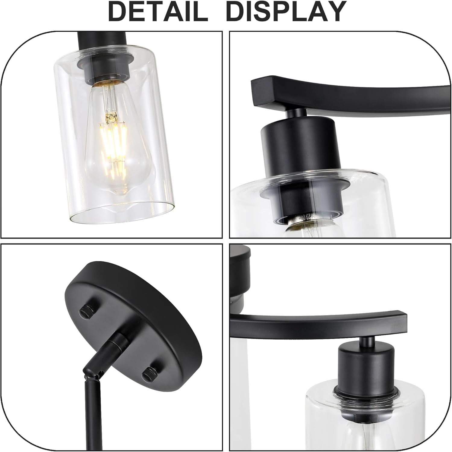 Three Light Black Dining Chandeliers For Kitchen Island