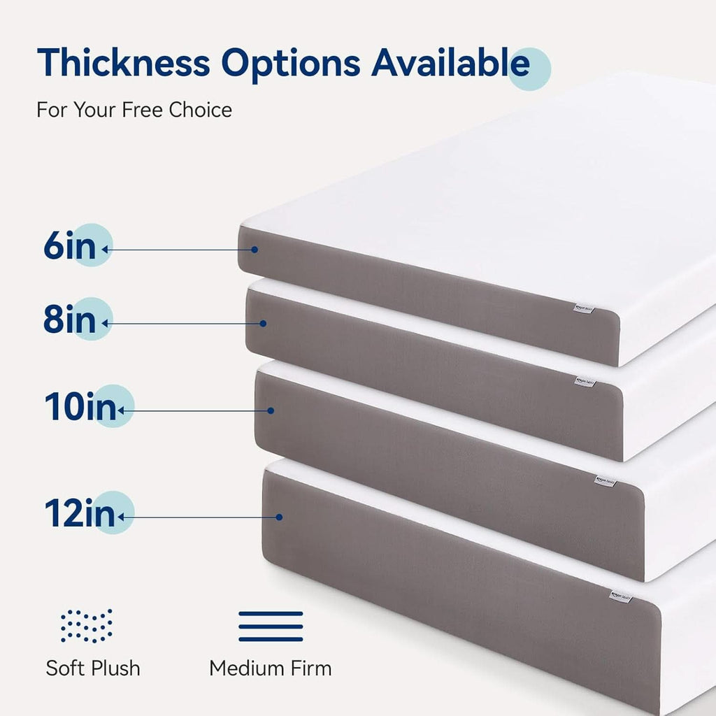 Memory Foam Mattress 12Inch Ultra Soft White Comfort