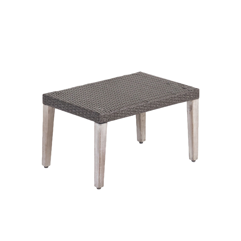 Savannah - Outdoor Wicker And Ottoman - Gray