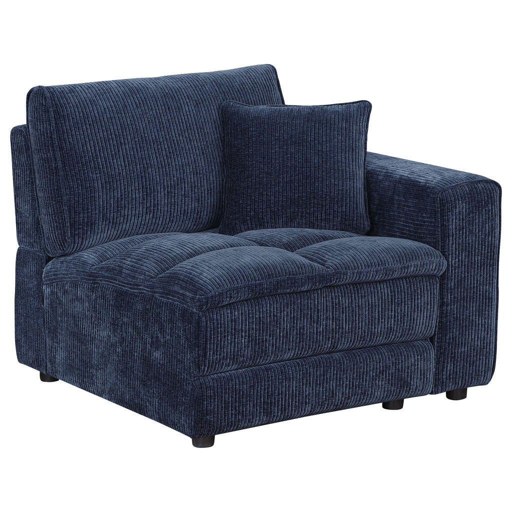 Azure - 6 Piece Upholstered Modular Sectional Sofa - Blue