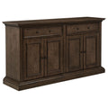 Ridgewell 2-drawer 4-door Dining Server Dark Oak