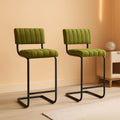 30 Inch Velvet Tufted Bar Stools Set of 2 Kitchen Island