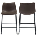 Armless Counter Height Stools (Set of 2) - Brown