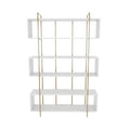 Bruti 71" Tall Geometric Metal Wood Bookcase | Bookshelf | Display Unit