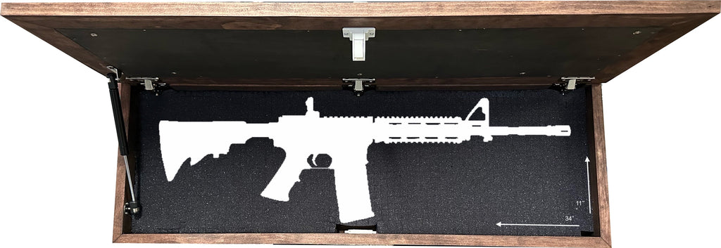 Large Birds in a Tree Gun Concealment Furniture, Concealed Shelf, Hidden Storage for Rifles, Shotguns, & Handguns