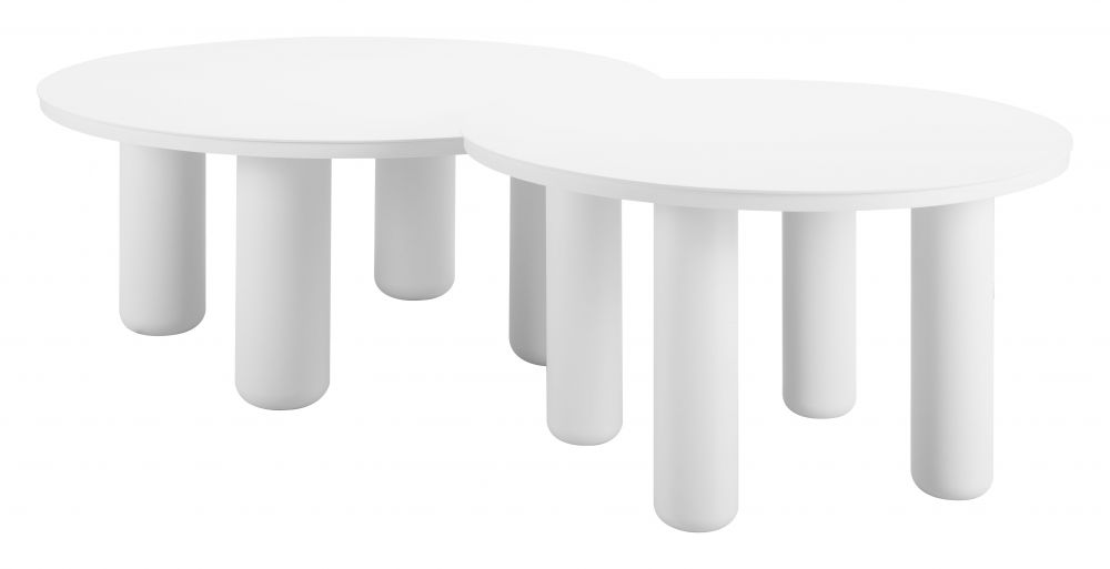 Ola Aluminum White Coffee Table 2PC