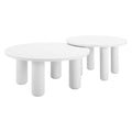 Ola Aluminum White Coffee Table 2PC