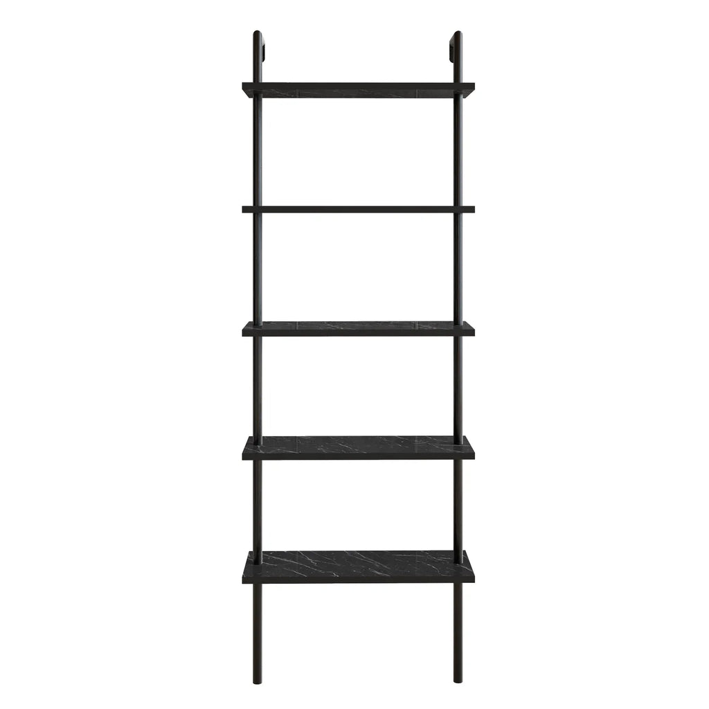 Paula 68 inches Tall Metal Manufactured Wood Accent Ladder Bookcase