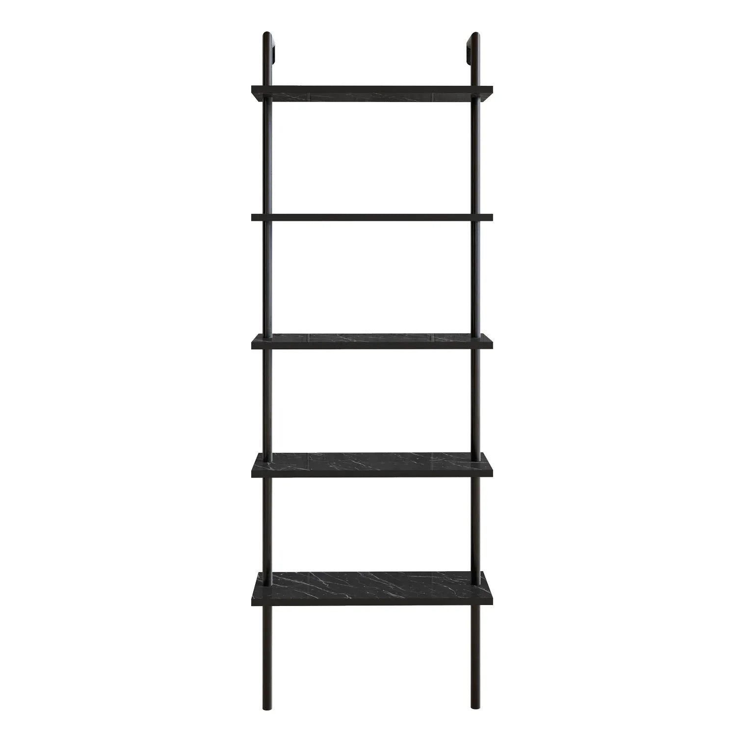 Paula 68 inches Tall Metal Manufactured Wood Accent Ladder Bookcase