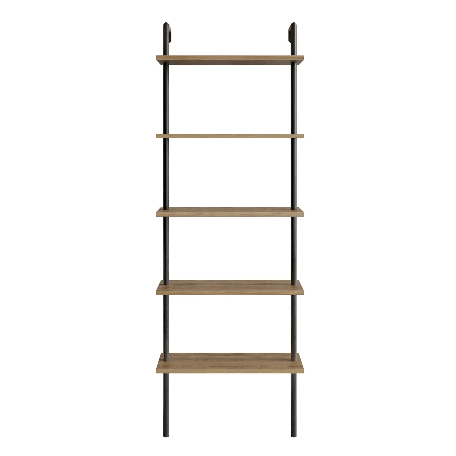 Paula 68 inches Tall Metal Manufactured Wood Accent Ladder Bookcase