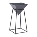 Pira Steel Base Black Side Table