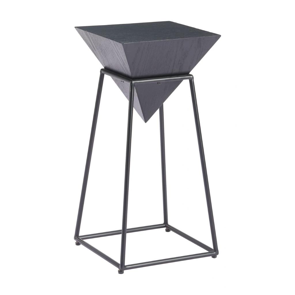 Pira Steel Base Black Side Table