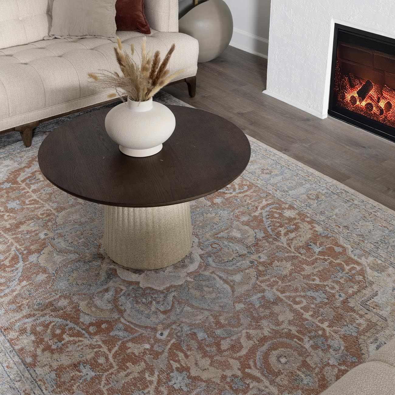 Emke Flat Pile Washable Rug - Clearance