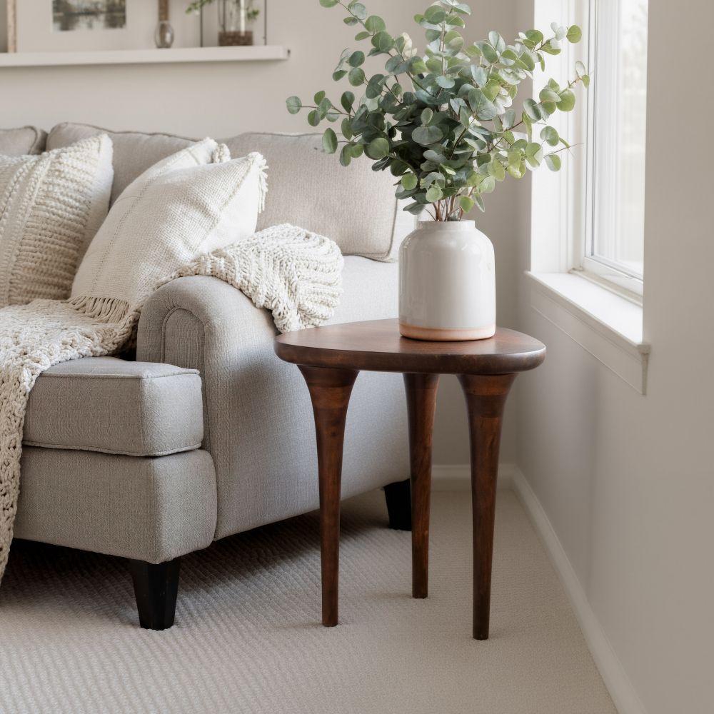 Spiker Solid Wooden Side Table