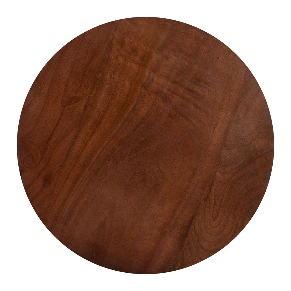 Stuk Wood Top Round Side Table