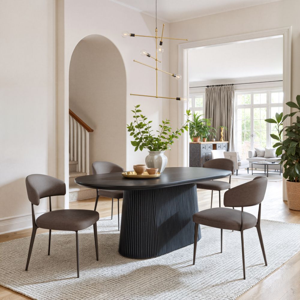 Sulco Wooden Black Dining Table