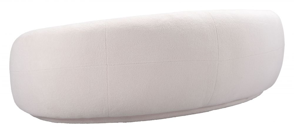 Tibet Shearling Fabric Cream Sofa