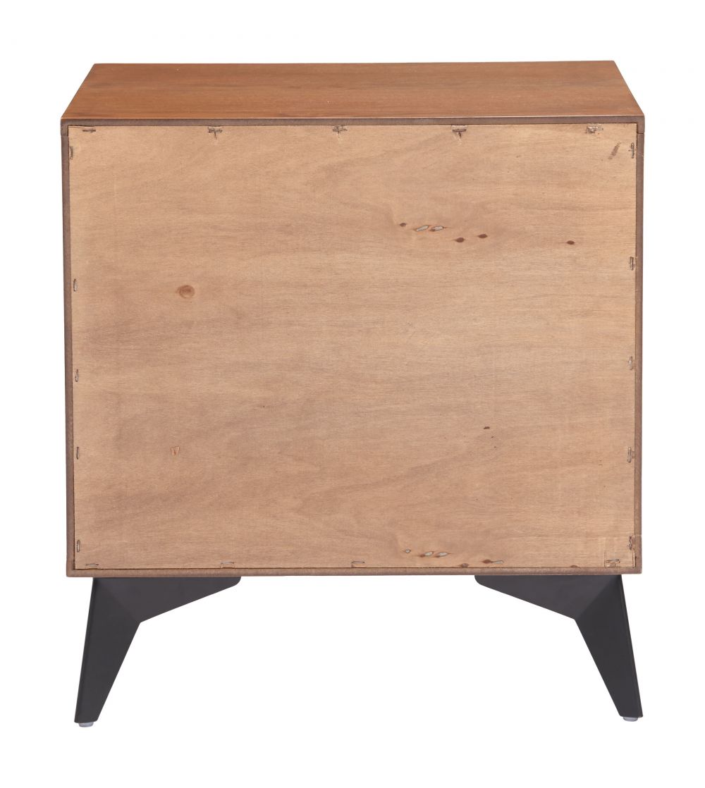 Zarif Two Drawers Wood Nightstand