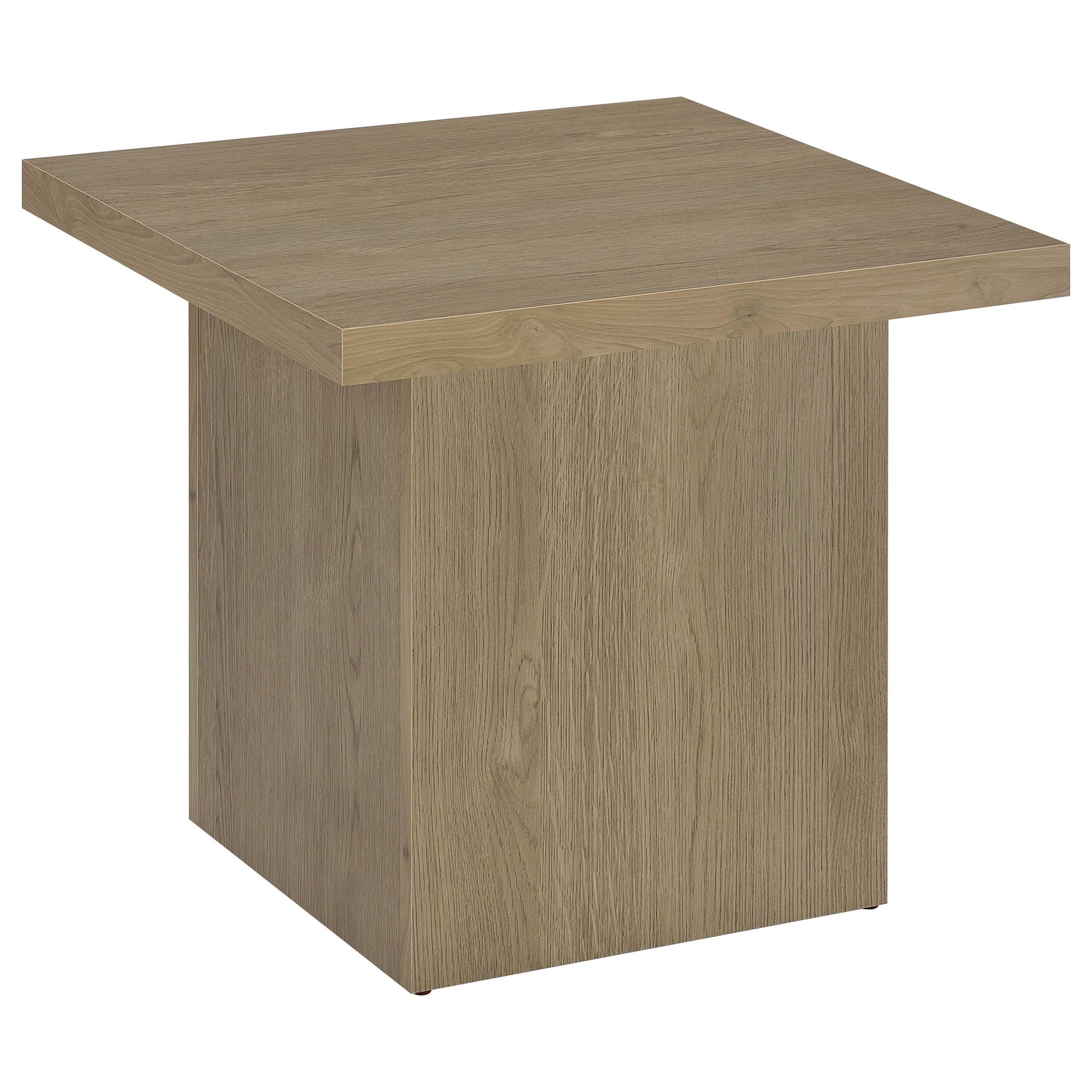 Devar 3-piece Square Cocktail Coffee End Table Set Latte