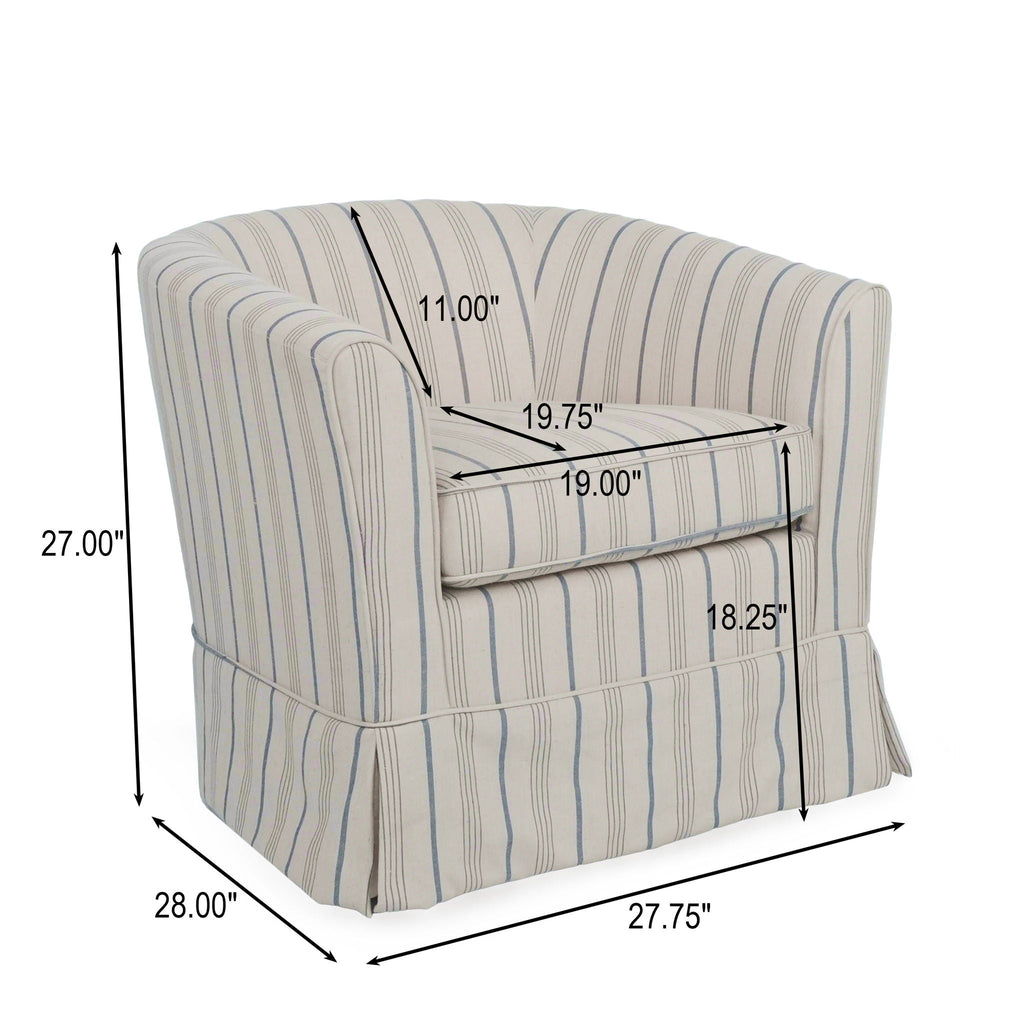 Zeniqua - Upholstered Swivel Chair With Loose Cover