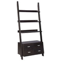 Colella 72-inch 5-shelf Storage Ladder Bookshelf Cappuccino