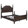 4 Poster California King Bed With Serpentine Headboard - Dark Oak