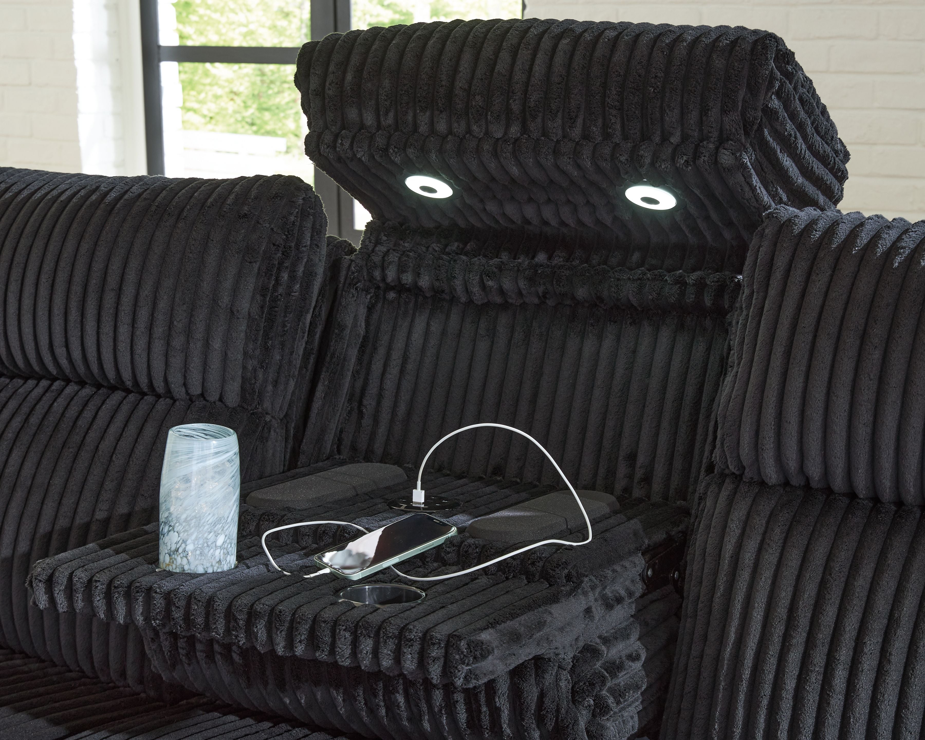 Forest Lake - Power Reclining Sofa With Adj Headrest