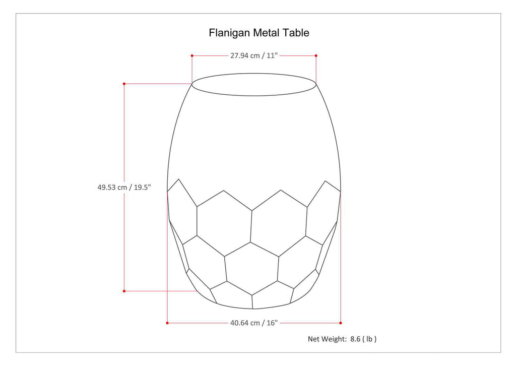 Flanigan - Hand Crafted Metal Accent Table