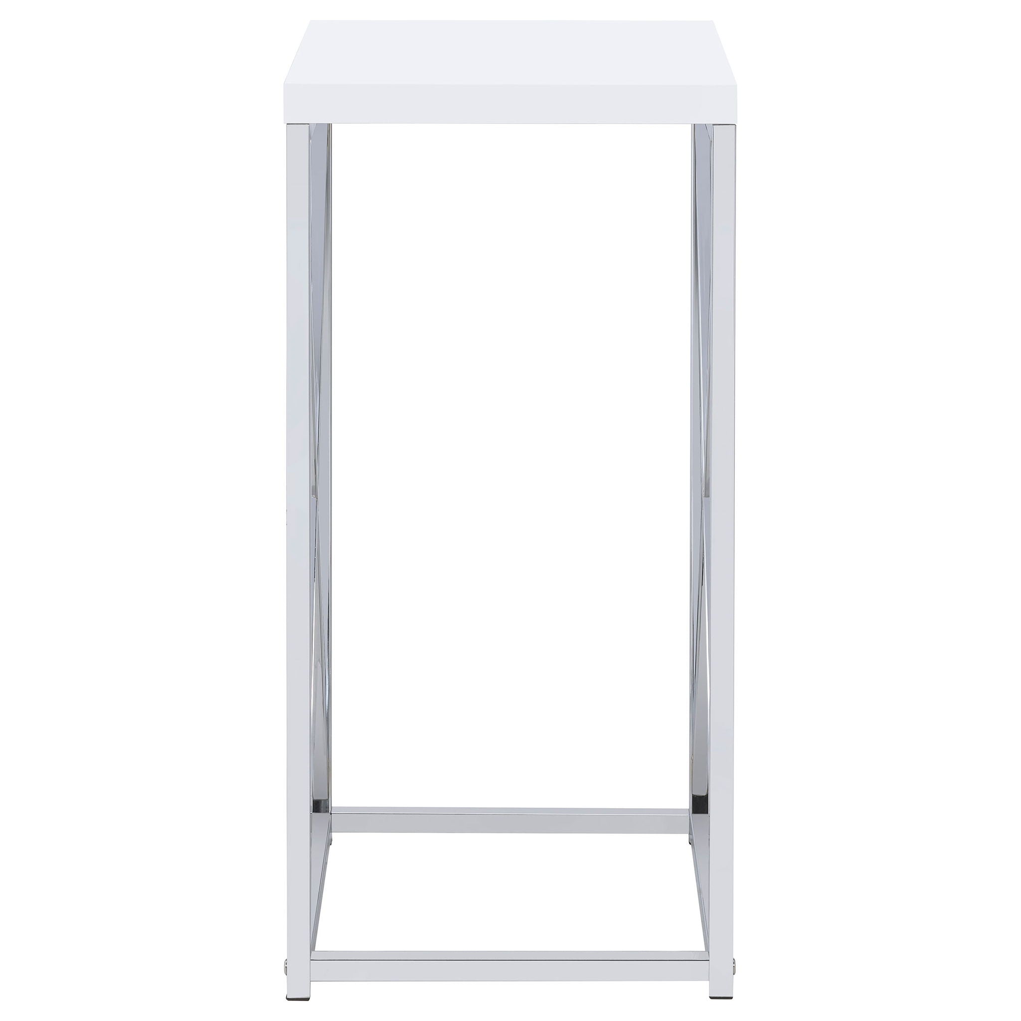 Accent Table With Accents - Glossy White
