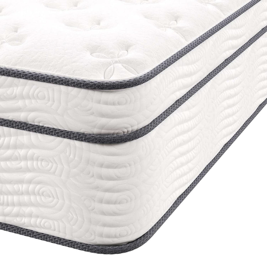 Queen Hybrid Mattress 14 Inch Memory Foam Wrapped Coils