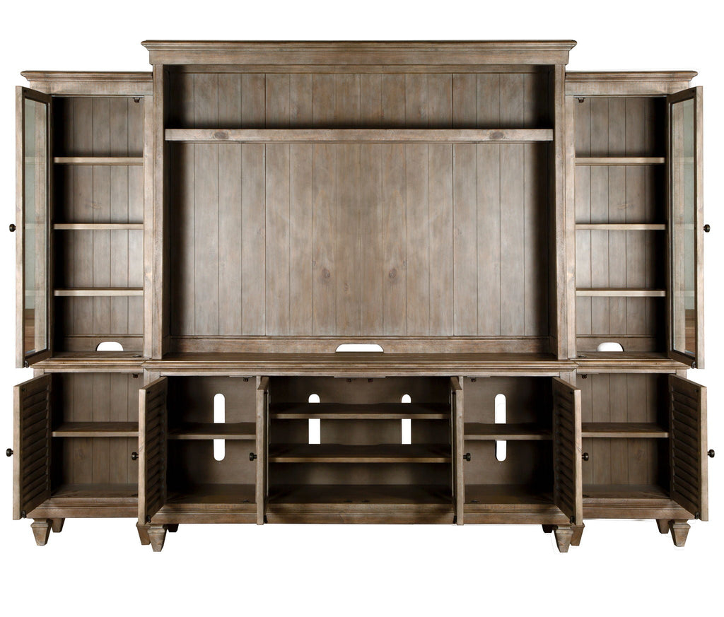 Calistoga - Rustic Entertainment Wall - Dovetail Gray