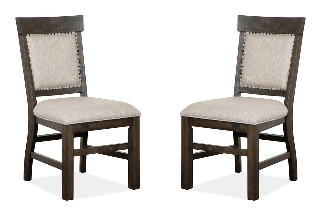Bellamy - Dining Side Chair With Upholstered Seat & Back (Set of 2) - Dark Brown