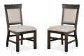 Bellamy - Dining Side Chair With Upholstered Seat & Back (Set of 2) - Dark Brown