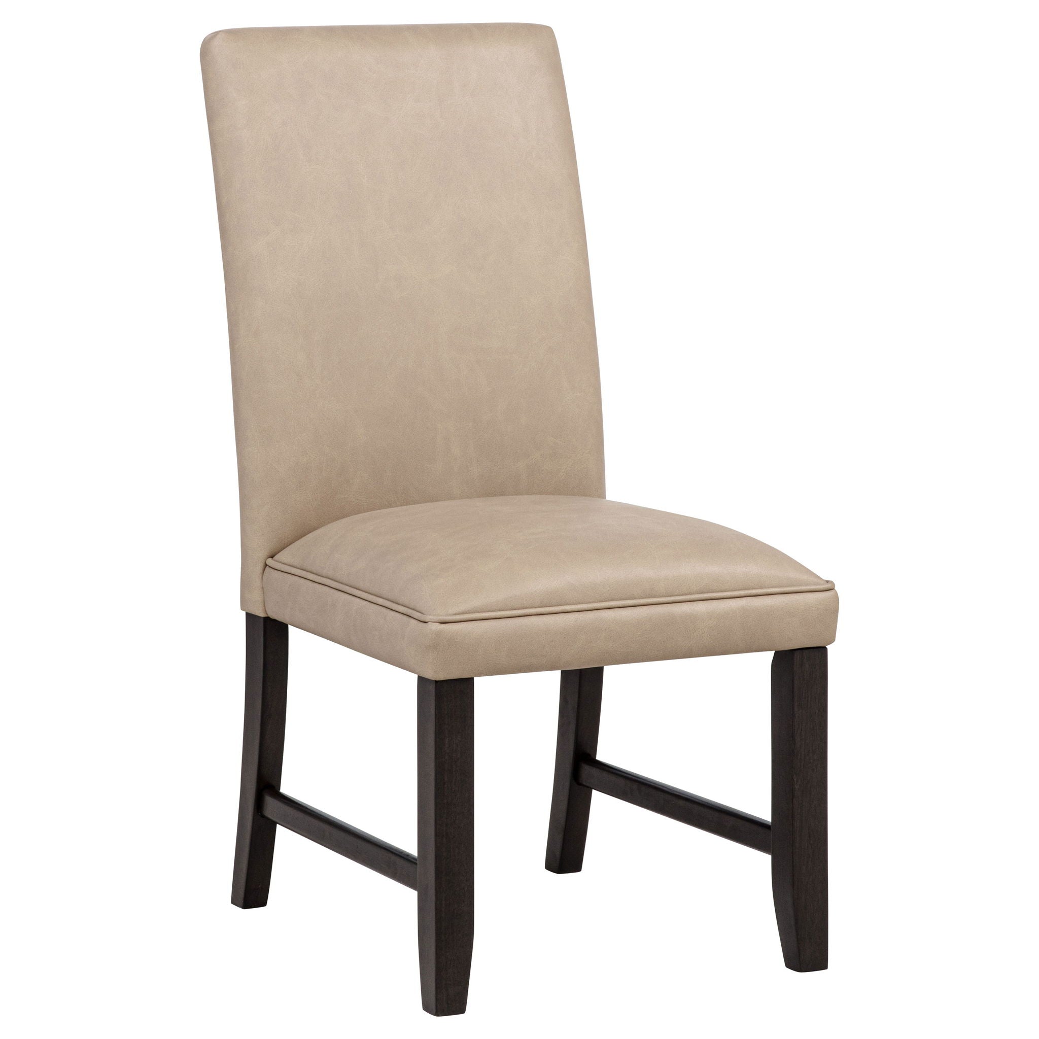 Averill Faux Leather Upholstered Dining Side Chair Tan (Set of 2)