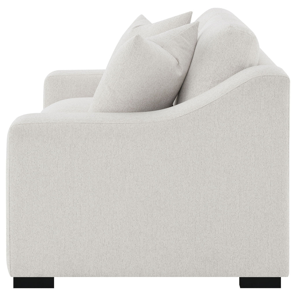 Ashlyn Fabric Upholstered Track Arm Loveseat Sand
