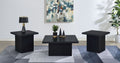 Devar 3-piece Square Cocktail Coffee End Table Set Black
