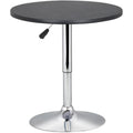 Black Bar Table With 360 Degree Swivel MDF Top Round