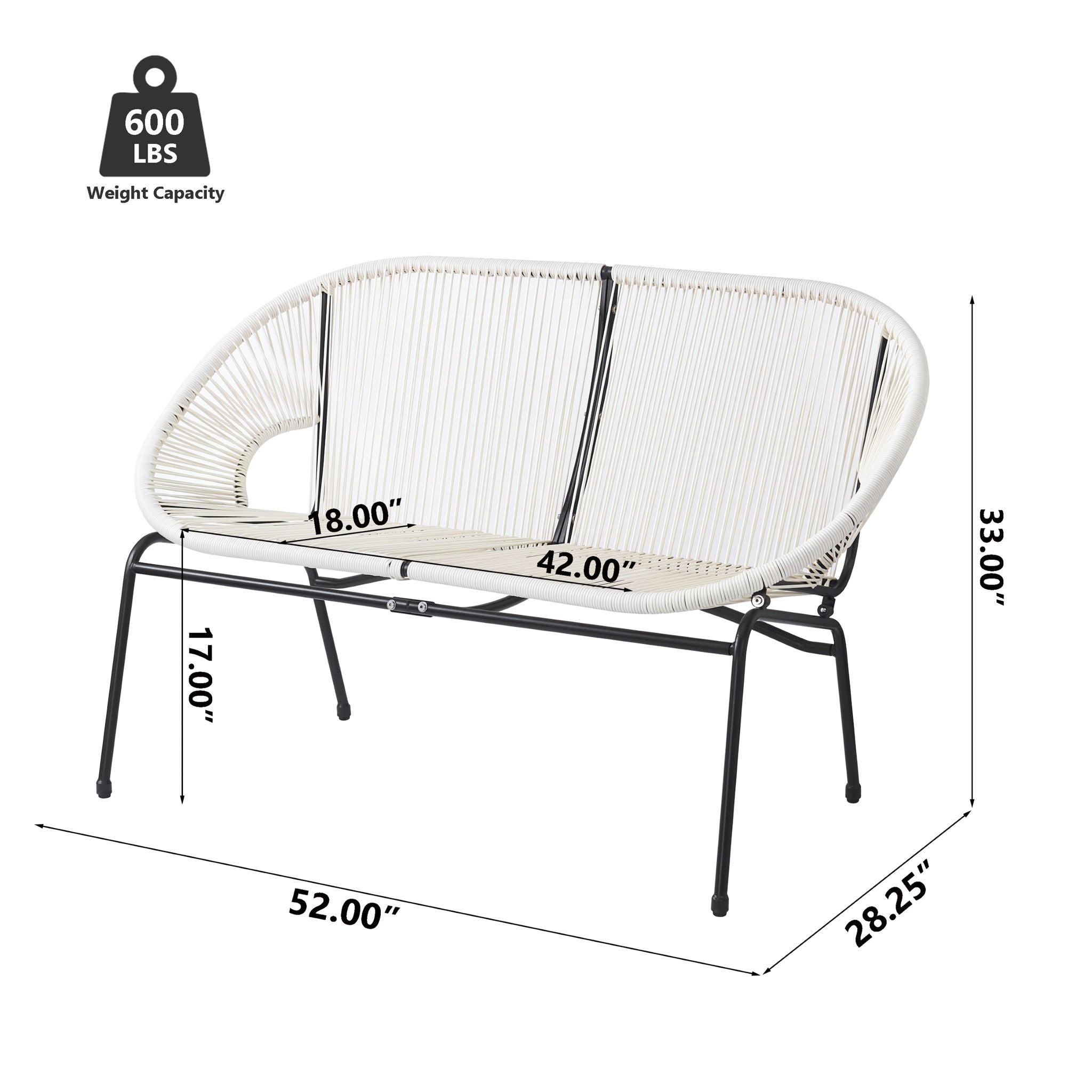 Condessa - Outdoor Patio Wicker Loveseat