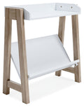 Blariden - Small Bookcase - White / Tan