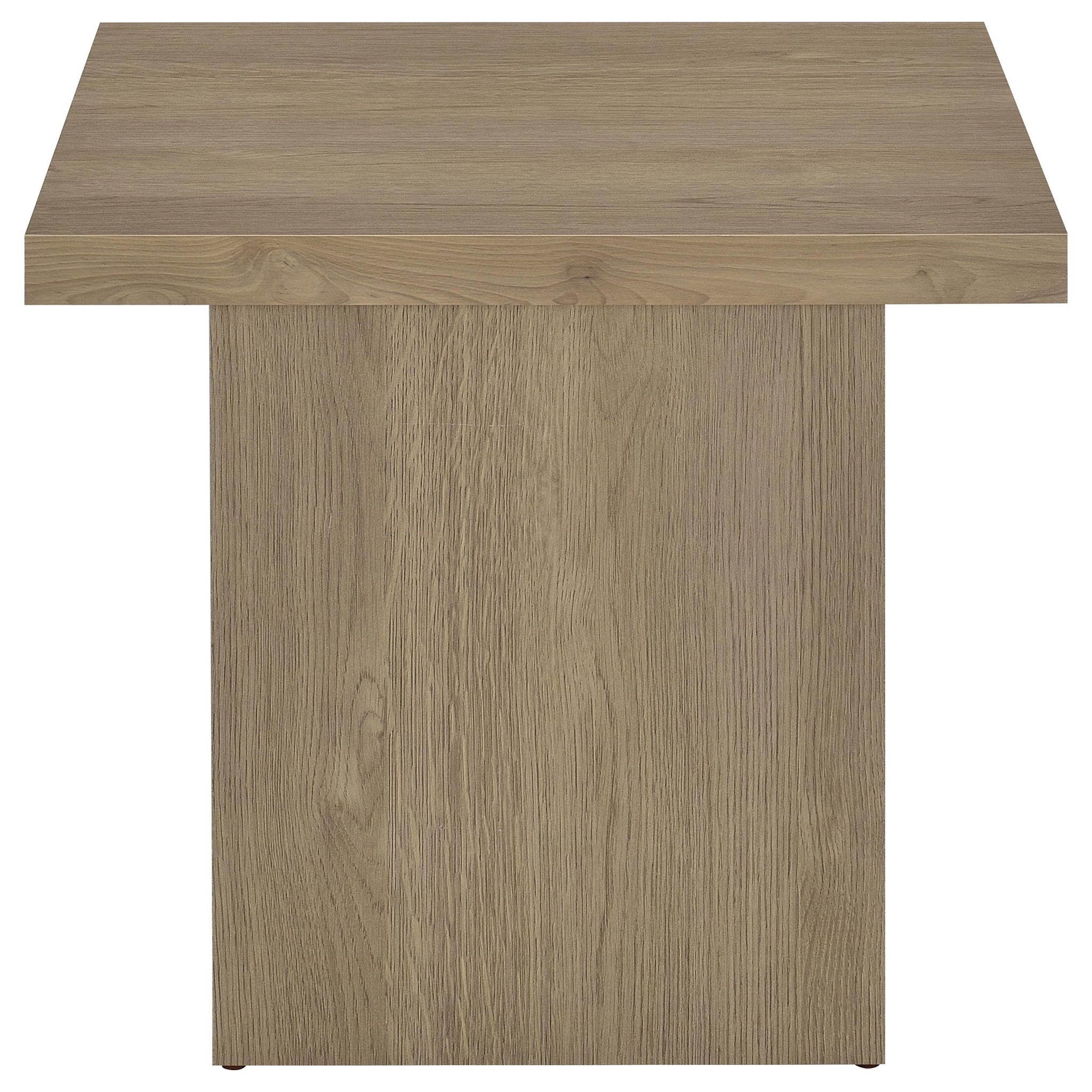 Devar 2-piece Square Cocktail Coffee End Table Set Latte