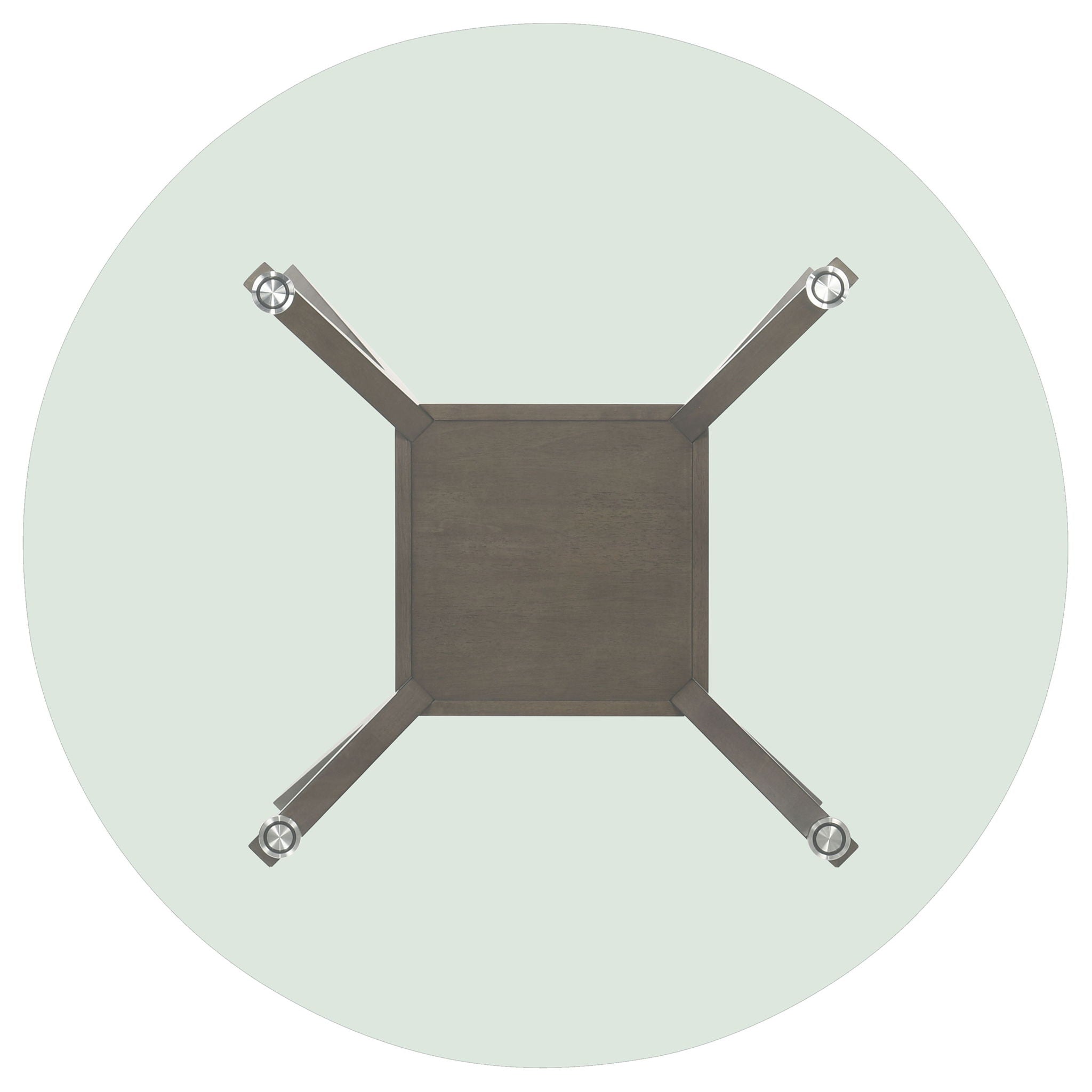 Paxton Round 48-inch Glass Top Wood Dining Table Brown
