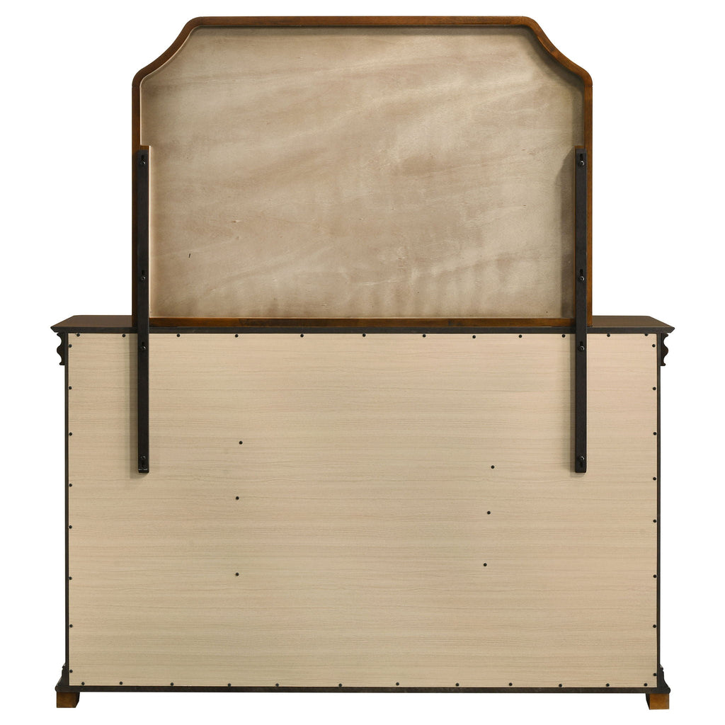 Garland 9-drawer Bedroom Dresser with Mirror Brown Cherry