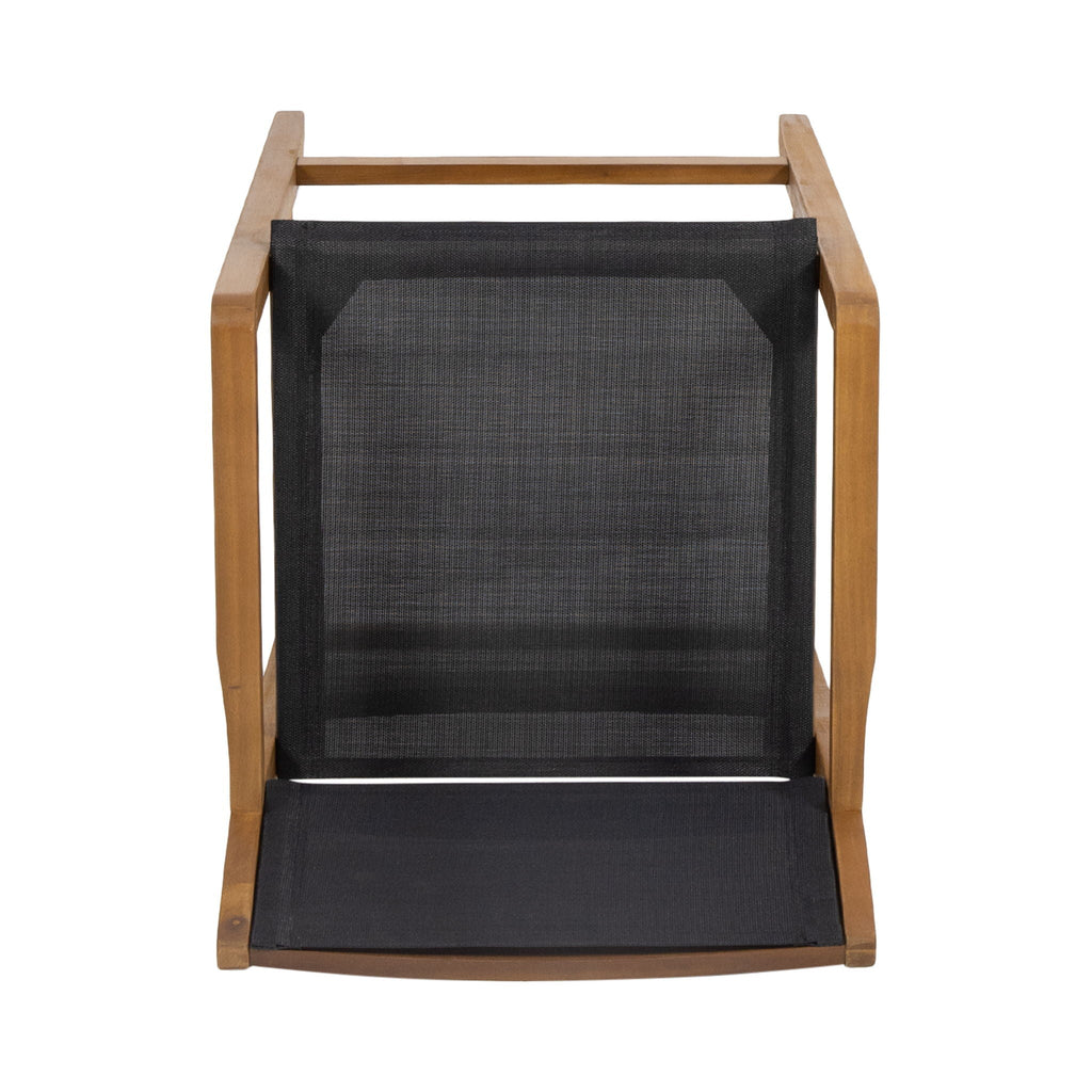 Outdoor Barstool With Woven Wicker And Frame (Set of 2) - Teak