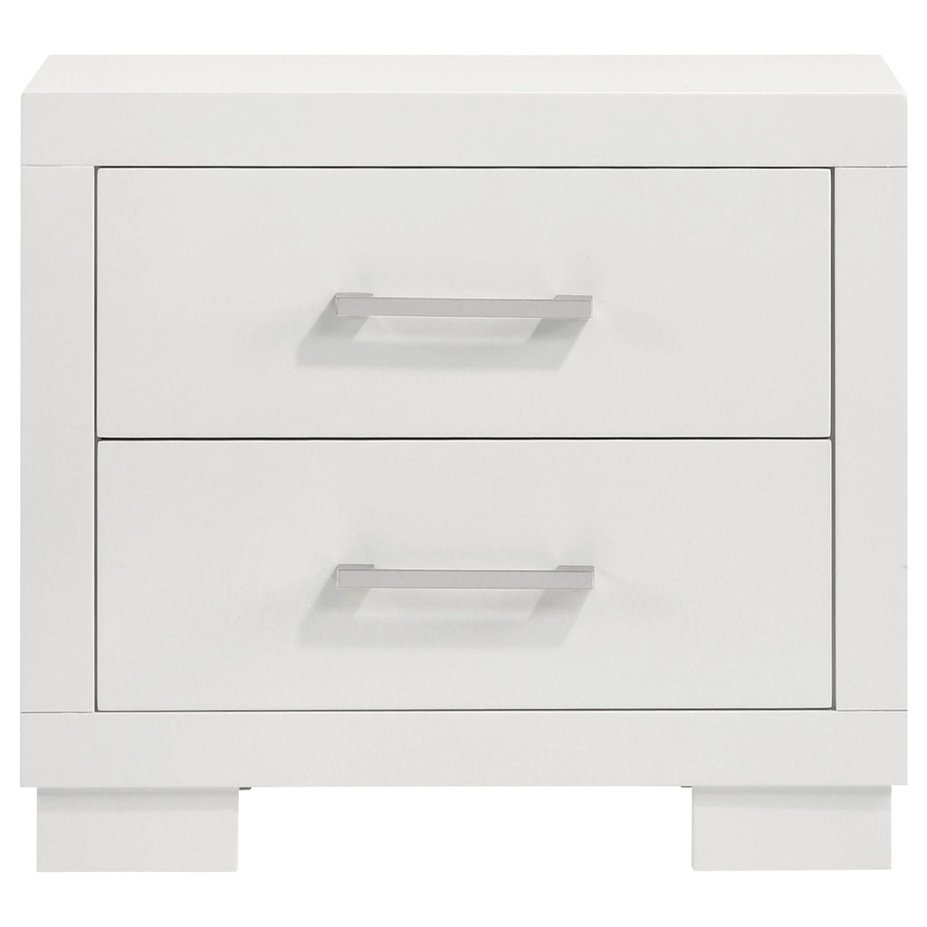Jessica 2-drawer Nightstand Snow White
