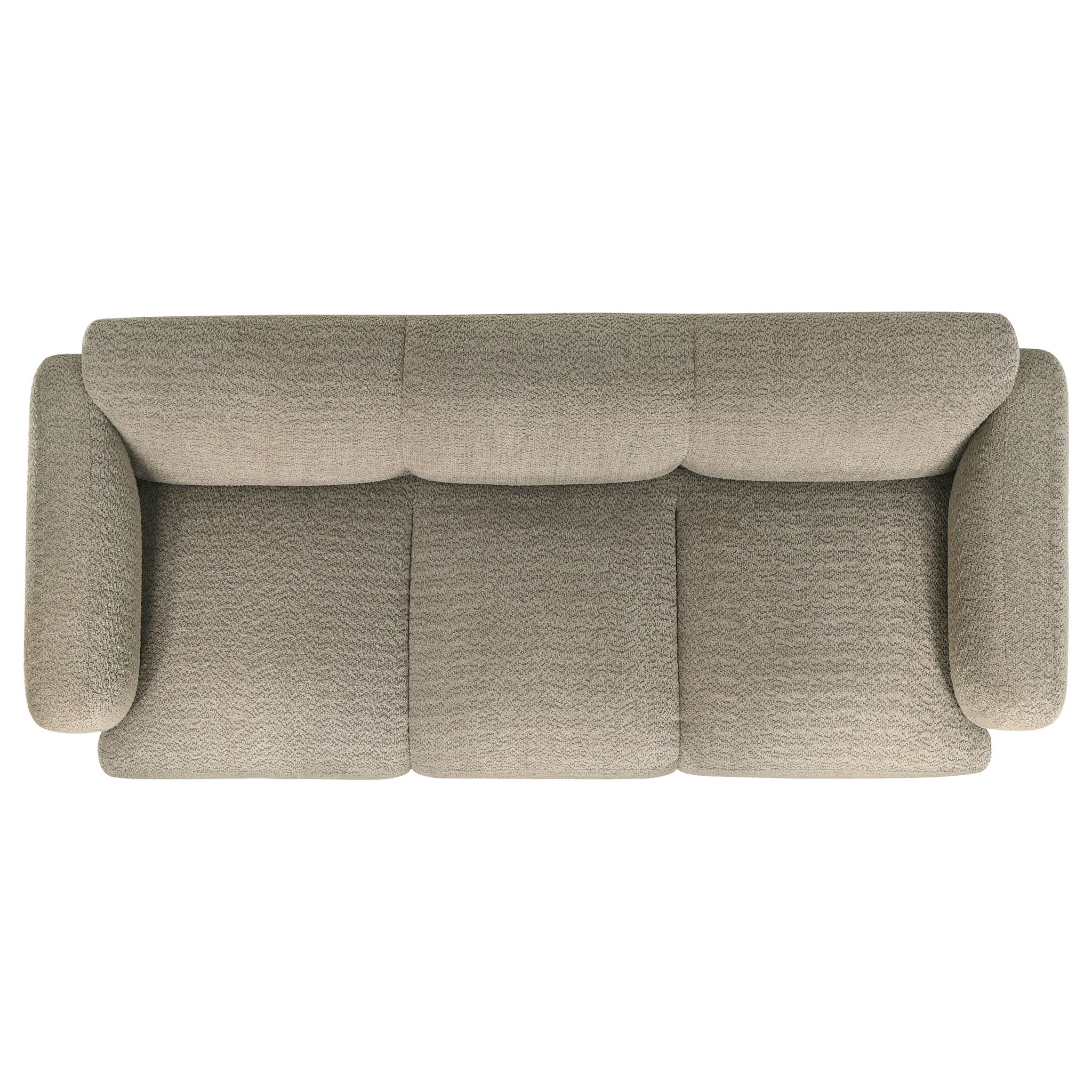 Dorset 2-piece Upholstered Round Track Arm Sofa Set Brown
