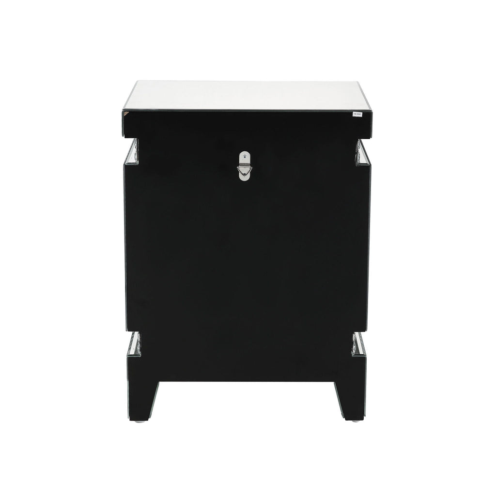 Lotus - Accent Table - Mirrored & Faux Ice Cube Crystals