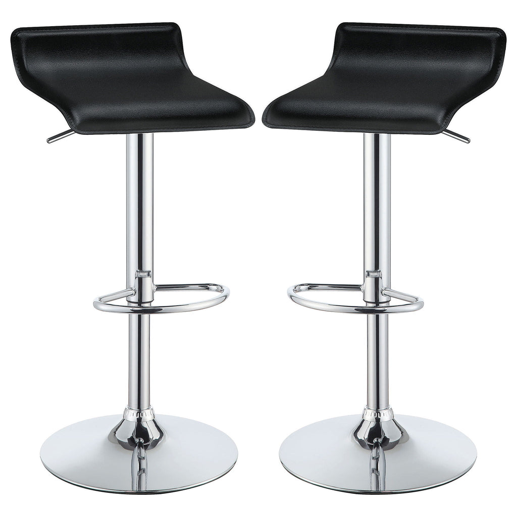 Backless Bar Stool With Adjustable Height - Black